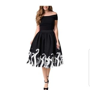Black & white octopus skirt